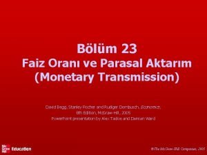 Blm 23 Faiz Oran ve Parasal Aktarm Monetary