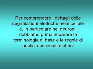 Per comprendere i dettagli delle segnalazioni elettriche nelle