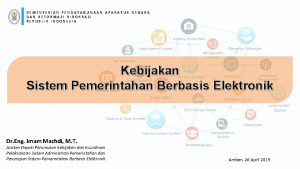 KEMENTERIAN PENDAYAGUNAAN APARATUR NEGARA DAN REFORMASI BIROKRASI REPUBLIK