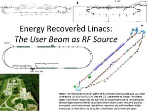 Energy Recovered Linacs The User Beam as RF