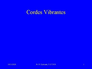 Cordes Vibrantes 10112020 Pr H Djelouah U S