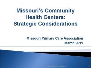 Missouri primary care association