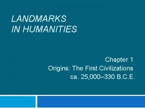Landmarks in humanities 5th edition chapter 1