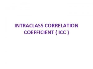 Intraclass correlation coefficient