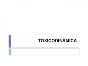 Toxicodinamica