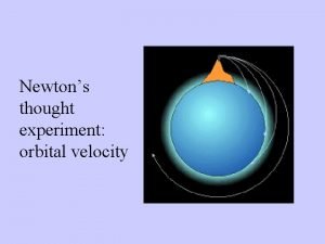 Newtons thought experiment orbital velocity Surface escape velocities