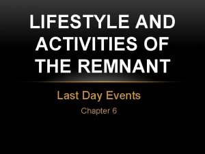 Last day events chapter 6
