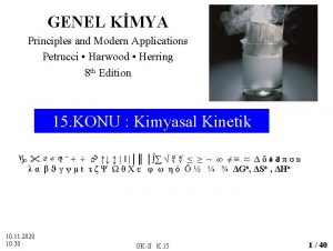 GENEL KMYA Principles and Modern Applications Petrucci Harwood