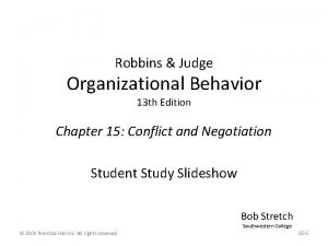 Robbins Judge Organizational Behavior 13 th Edition Chapter