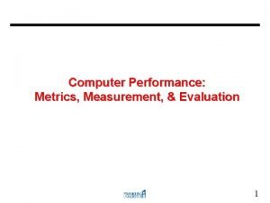 Computer performance metrics