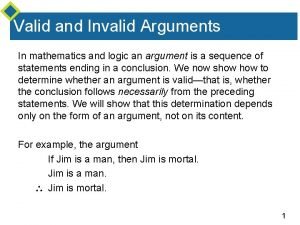 Valid vs invalid arguments examples