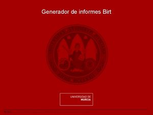 Generador de informes Birt 2012 rea de las