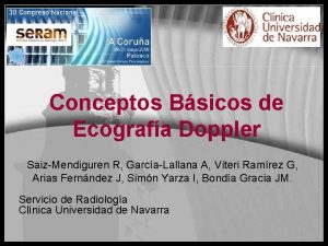 Conceptos Bsicos de Ecografa Doppler SaizMendiguren R GarcaLallana