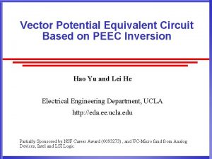 Vector Potential Equivalent Circuit Based on PEEC Inversion