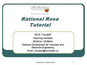 Rational rose tutorial