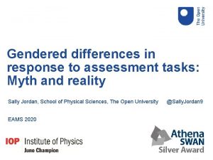 Gendered differences in response to assessment tasks Myth