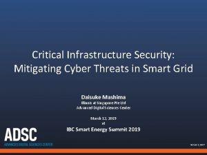 Critical Infrastructure Security Mitigating Cyber Threats in Smart