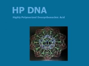 HP DNA Highly Polymerized Deoxyribonucleic Acid HP DNA
