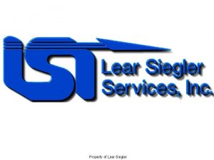 Property of Lear Siegler Property of Lear Siegler