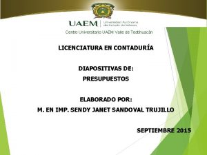 Centro Universitario UAEM Valle de Teotihuacn LICENCIATURA EN