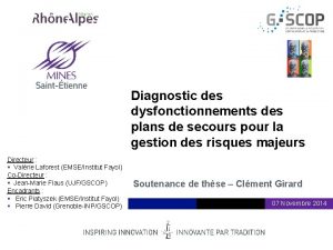 Diagnostic des dysfonctionnements des plans de secours pour