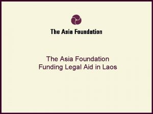 Asia foundation laos