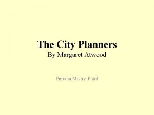 The city planner poem