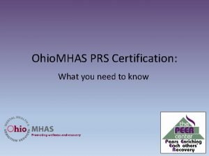 Prs certification