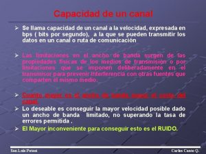 Capacidad de canal