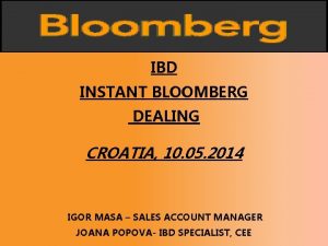 Instant bloomberg