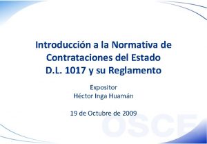 Introduccin a la Normativa de Contrataciones del Estado