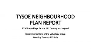 Tysoe neighbourhood plan