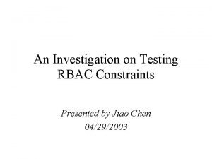 Rbac testing