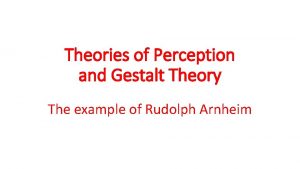 Gestalt theory of perception examples