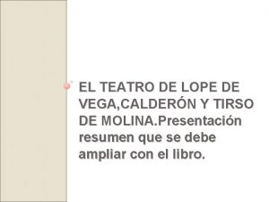 Teatro barroco esquema