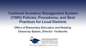 Textbook inventory system