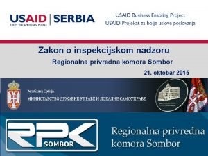 Zakon o inspekcijskom nadzoru Regionalna privredna komora Sombor