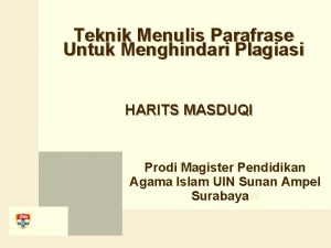 Harits masduqi