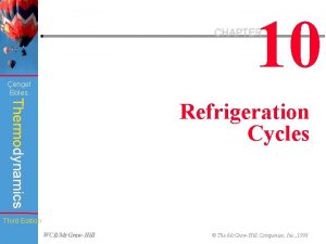 10 CHAPTER engel Boles Thermodynamics Refrigeration Cycles Third