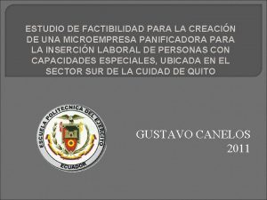 ESTUDIO DE FACTIBILIDAD PARA LA CREACIN DE UNA