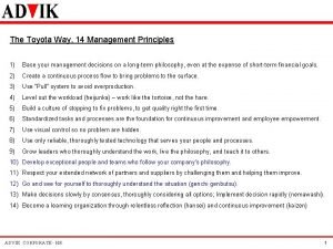 Toyota 14 management principles