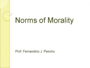Norms of morality