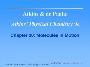 Atkins de Paula Atkins Physical Chemistry 9 e