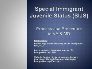Special Immigrant Juvenile Status SIJS Process and Procedure