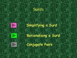 Conjugate of surd