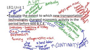 LEQ Unit 1 Evaluate the extent to which