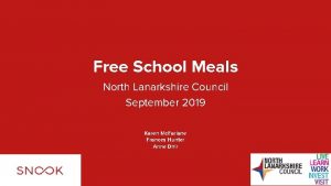 North lanarkshire school meals