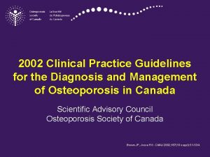 2002 Clinical Practice Guidelines for the Diagnosis and