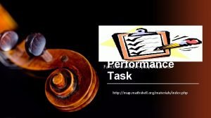 Performance Task Functions and Everyday Situations http map