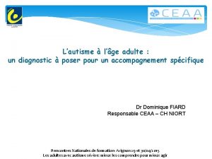 Lautisme lge adulte un diagnostic poser pour un